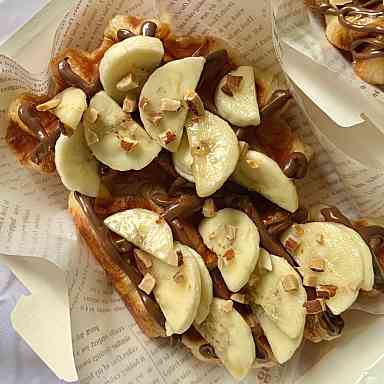 nutella banana croffle (นูเทลล่ากล้วย)