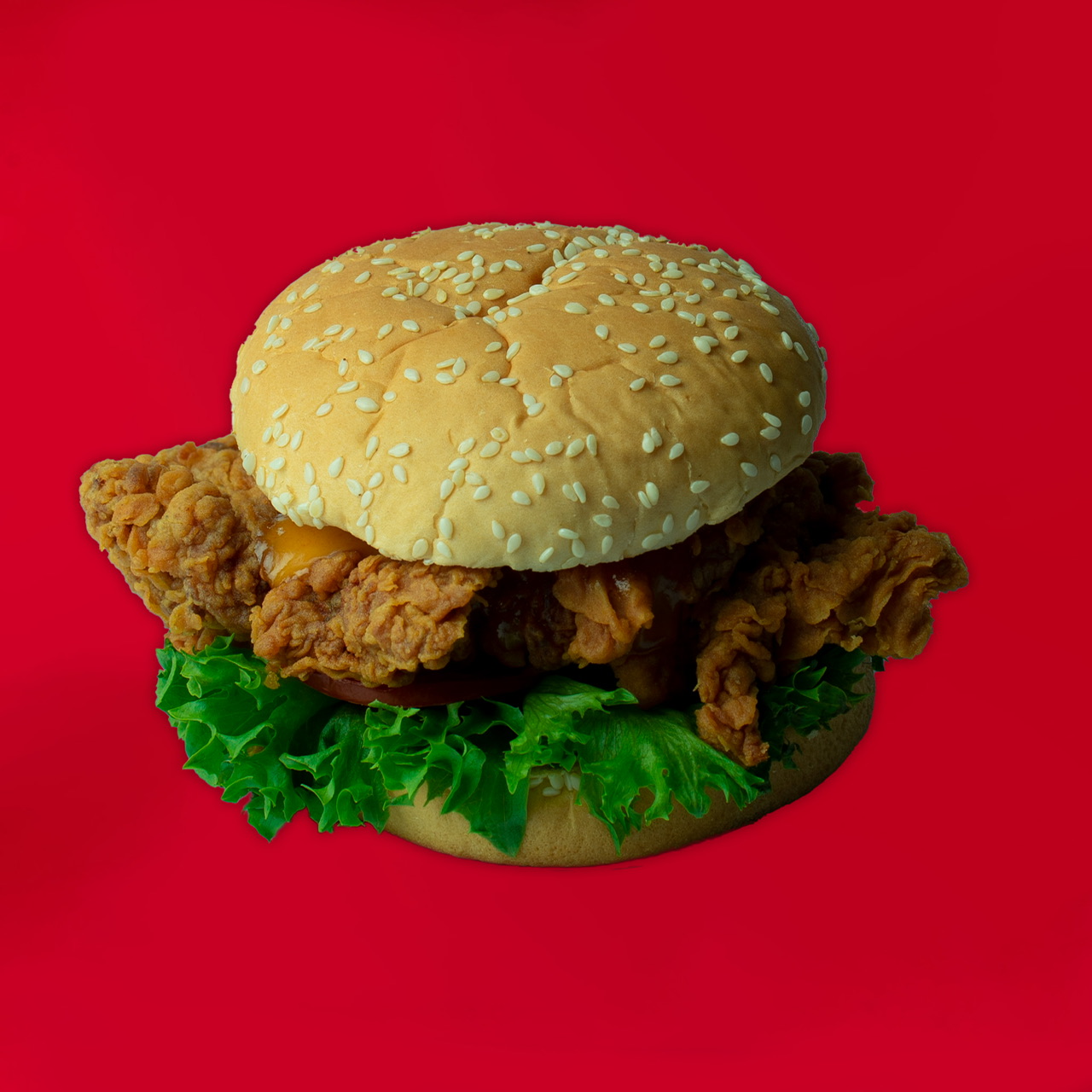 เบอร์เกอร์ไก่ทอด